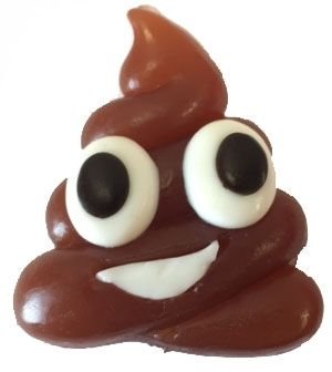 Valentine Emoji Poop Decorative Candy Kabob Topper