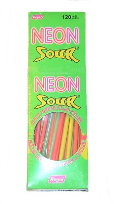 Pailles Poudre de Bonbons Neon Sour