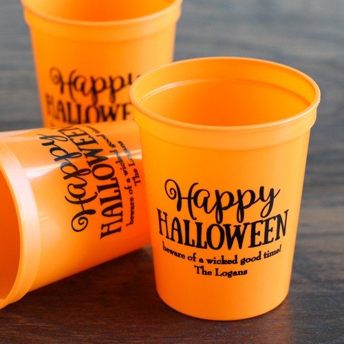 Halloween Party Supply Guide - Personalized Halloween Party Stadium Cups