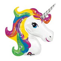 Unicorn Magical Party Supplies - Large Rainbow Unicorn Supershape Foil Balloon
