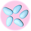 Blue Almond Confetti Candy