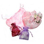 Sachets et Pochettes-Coeurs en voile d'organza