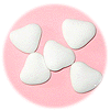 White Heart-Shaped Chocolate Confetti Candy