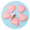 Pink Heart-Shaped Chocolate Confetti Candy