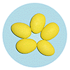 Yellow Almond Confetti Candy