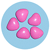 Pink Heart-Shaped Chocolate Confetti Candy