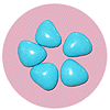 Blue Heart-Shaped Chocolate Confetti Candy