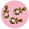 Decorative Gold Pacifiers