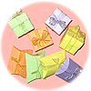 Colored Linen Favour Boxes
