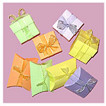 Colored Linen Favour Boxes