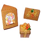 Ribbed natural kraft favour boxes