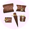 Chocolate Linen Favour Boxes