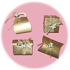 Gold Linen Favour Boxes