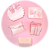 Pink Linen Favour Boxes