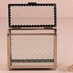 Decorative Glass Box With Mirror Base