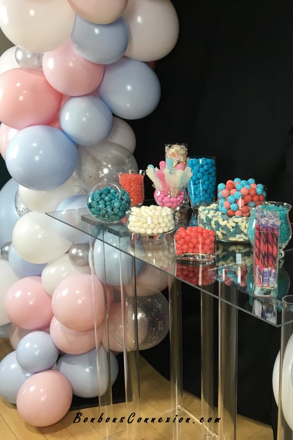 Gender reveal baby shower candy bar