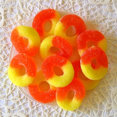 Peach ring gummies