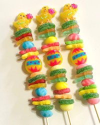 Brochettes de bonbons de Pques