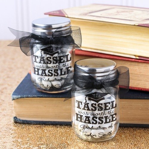 Graduation Party and Gift Guide - Personalized Graduation Party Printed Mini Mason Jars