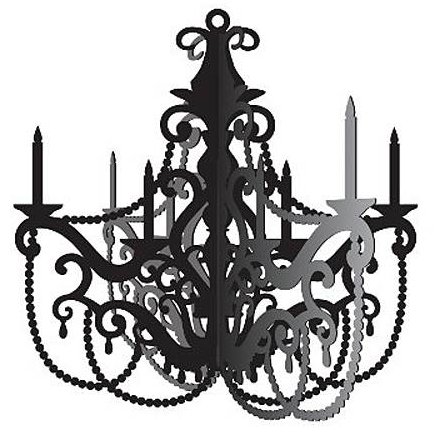 Halloween Party Decor Guide - Halloween Black Hanging Chandelier