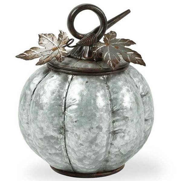 Halloween Party Decor Guide - Halloween Galvanized Lidded Pumpkin