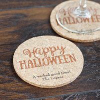 Halloween Party Supply Guide - Personalized Halloween Party Cork Coasters