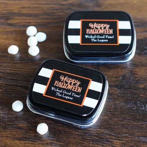 Halloween Party Favour Guide - Personalized Halloween Mint Tins