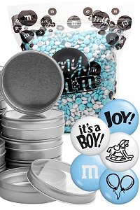 M&M's It's a Boy DIY Baby Shower favor tins