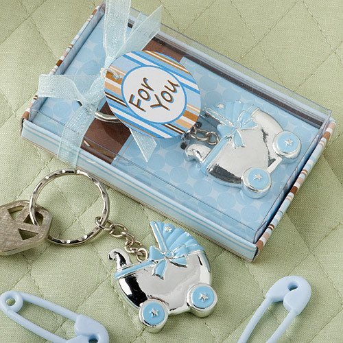 Baby Boy Shower Party Favours - Baby Carriage Key Chain Favours