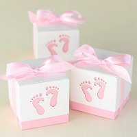 Ides Cadeaux Shower Bb Fille - Boites Cadeaux Pieds de Bb