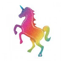 Unicorn Magical Party Supplies - Large Glitter Unicorn Supershape Balloon