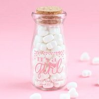 Baby Girl Shower Party Favours - Personalized Baby Shower Vintage Milk Jars