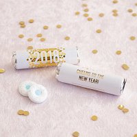 New Years Eve Party Supply and Favour Guide - Personalized Holiday Party Breath Mint Candy Rolls