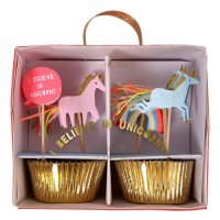Unicorn Magical Party Supplies - I Believe In Unicorns Cupcake Kit