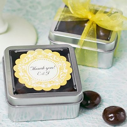 Square Wedding Favour Tins